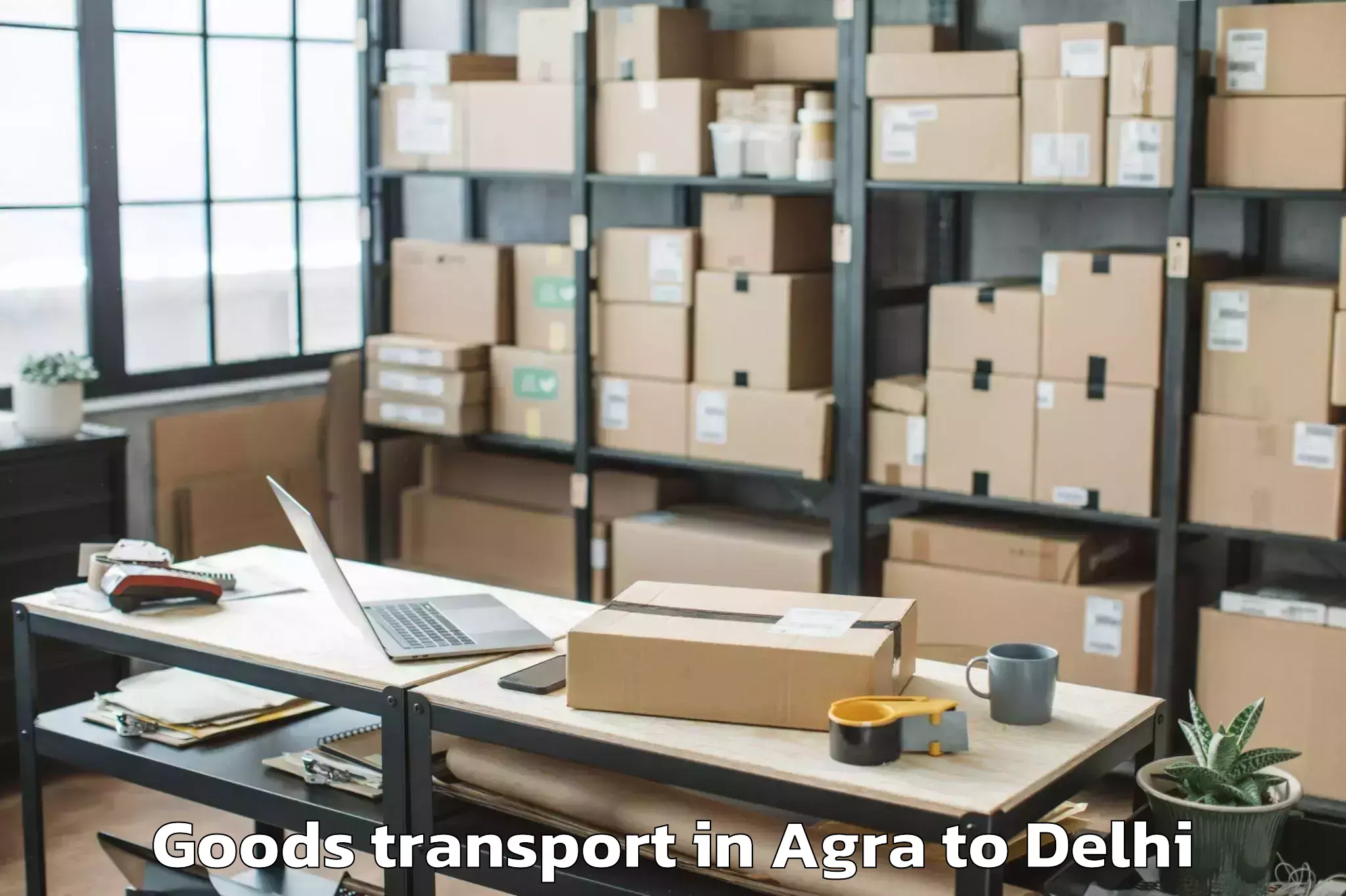 Hassle-Free Agra to Saraswati Vihar Goods Transport